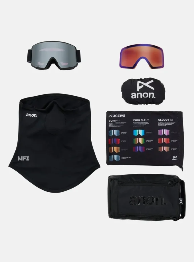 Anon M6S-briller + polariserede Perceive-glas + MFI®-ansigtsmaske